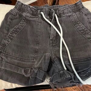 American Eagle Outfitters Charcoal Ribbed Sweatshirt